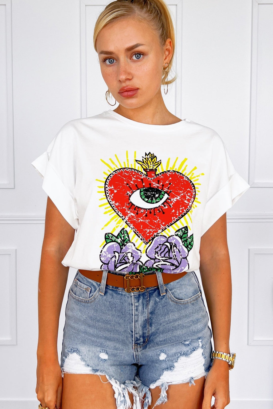 Camiseta Corazón Blanco - 